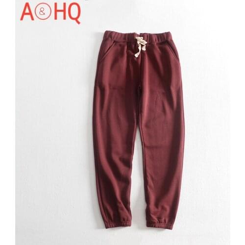 Casual Training Pants Thicken Fleece Cotton Men Jogging Pants Drawstring Harem Black Sports Pants For Men