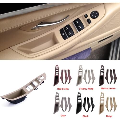 4PCS Interior Door Handles for BMW F10 F11 F18 520i 525i 5-Series Control Switch Panel Trim Bezel Frame Front Left Rear Right