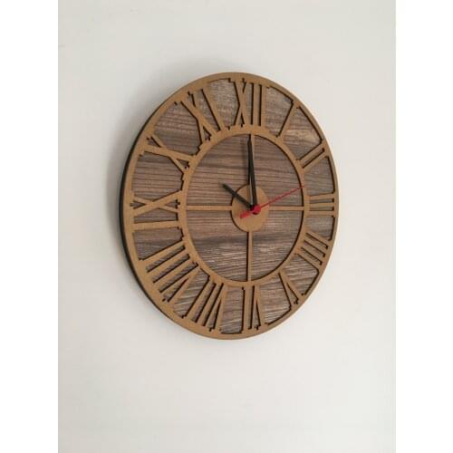 North Designed Booties Gold Rome Circle Decorative Wall Clock 30 Cm