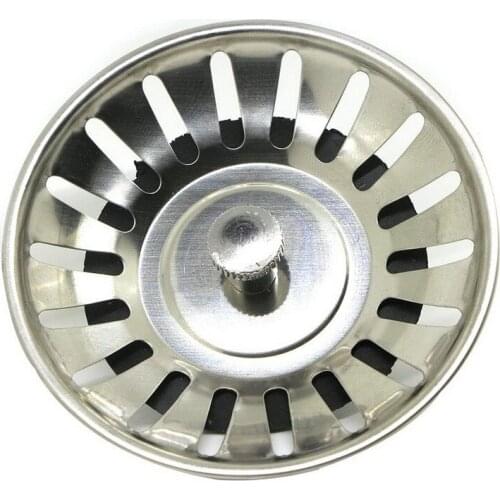 8CM kitchen Strainer Replacement Stainless Steel Sink Brass Strainer Waste Plug Drain Stopper Filter Basket Cook Tools