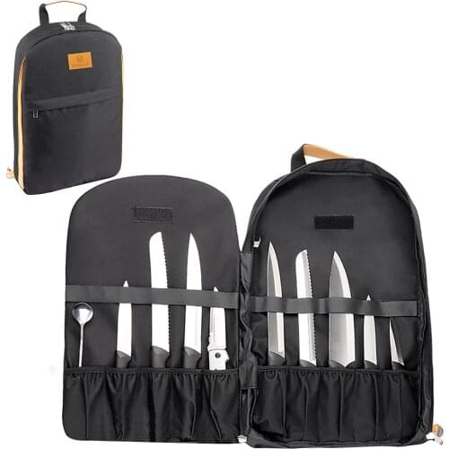 Chef Knife Bag Knife Holder Storage Pockets 21 Slots Chef Portable Carrier Bag Knife Cutlery Kitchen Cooking Delightful
