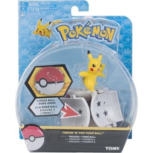Tomy Pokemon Throw 'N' Pop Poke Ball Pikachu Figure and Poke Ball