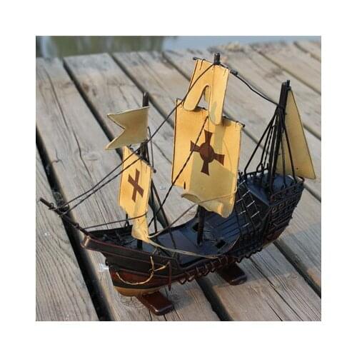 Vikings battleship iron model pirate ship model decoration boy gift collection retro iron gift
