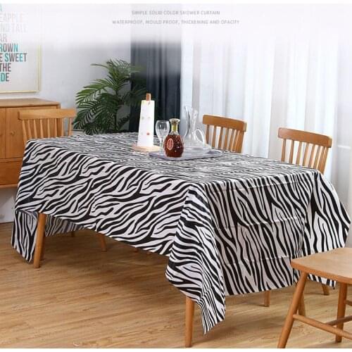 137X274cm Water Proof Oil-proof Tablecloth Animal Stripe PEVA Table Cloth Birthday Party Decoration Dining Table Cover Cloth