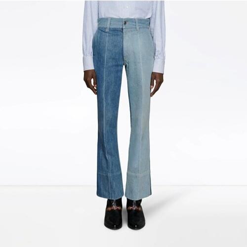 High quality new design high waist custom cotton denim pants mens jeans