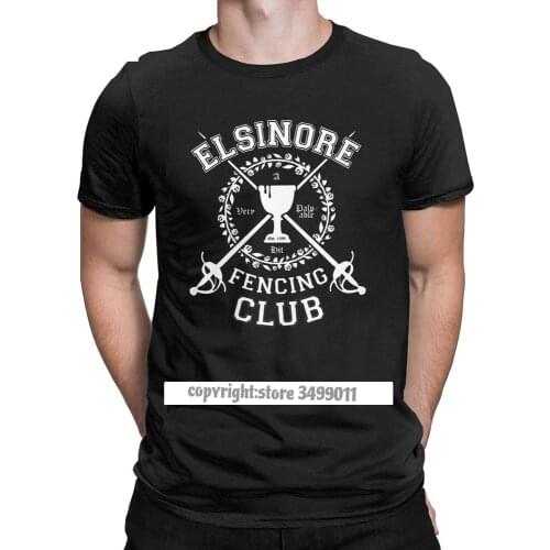 Humorous Elsinore Fencing Club Hamlet Tee Shirt Men Tshirt Shakespeare Literature Theatre Tee Shirt Clothes