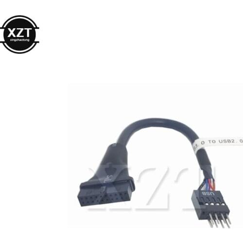 1pcs USB 3.0 20 Pin Header Male to USB 2.0 9 Pin Female Motherboard Header Adapter Cable Extent cord new