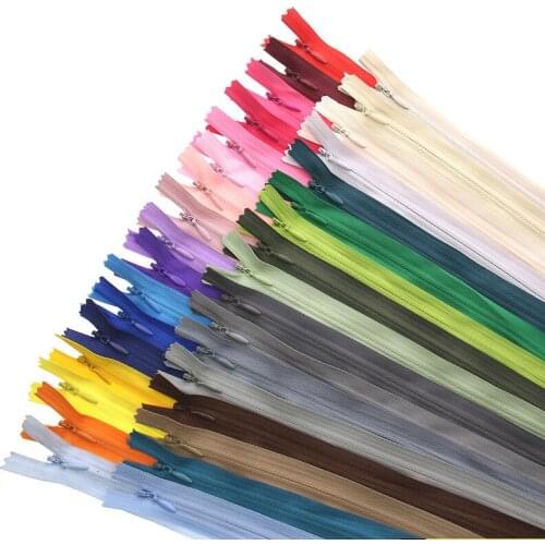 10pcs/bag 40cm Long Invisible Zippers DIY Nylon Coil Zipper For Sewing Clothes Accessory