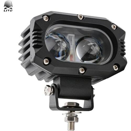 2021 Litu Brightest Working Light 50w 6500k 6d Oval 4Inch Spot Lighting Amber Lens Fog Lamp For Truck JeeP Motorcycle ATV tOyota