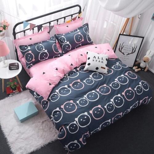 3d girl bedding set bear rabbit comforter cover 3/4pc kids cartoon animal bed linens sinlge twin queen full king size sheet set