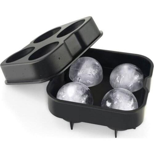 4 Large Silicone Ice Molds DIY Round Mould Kitchen Cocktail Whiskey Ice Ball Maker Tray Bar Accessories Supplies 1pcs -40