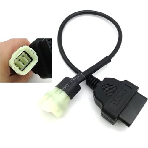 6 Pin To OBD2 Adapter OBDII Scanner Connector For Duke RC 125 200 390 2011-2017