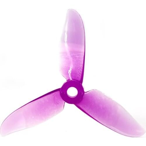 4 Pairs T3056C 3x5.6x3 3-blade Propeller CW CCW Blue Purple Transparent Kits for FPV Racer RC Drones