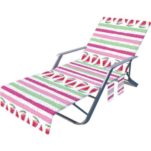 Fiber Sand Stall Reclining Chair Cover Towel Style New Style Comfortable And Soft Material Color Fashion Pattern Variety