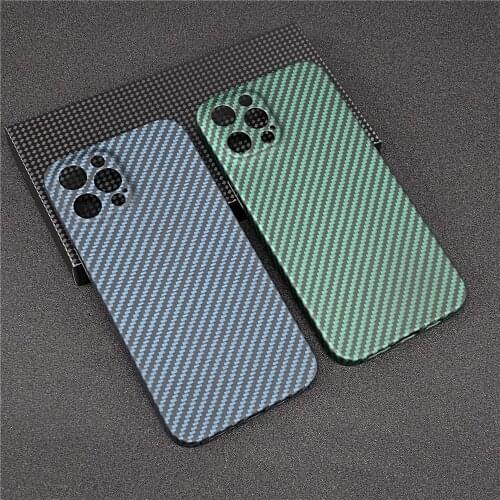 Real Carbon Fiber Lens Protection Phone Case for Apple iPhone 12Mini 12Pro 12 Pro Max Carbon Fiber Hard Cover Cases