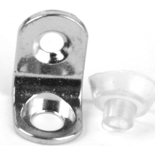 MagiDeal10pcs Suction Cup Base Metal Plate Glass Shelf Support Holder Fastner