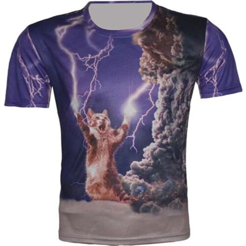 Joyonly Children Cool 3D Printed T-shirts Cat Control lightning Bomb Funny Design T shirts 2018 Summer Boys Girl Casual Tee Tops