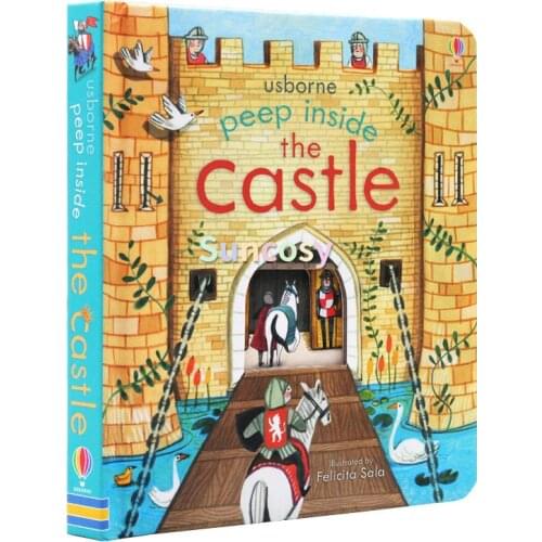 Peep Inside The Castle English Educational 3D Flap Picture Books Baby Children Reading Book,Kids Early Eduaction Reading Books