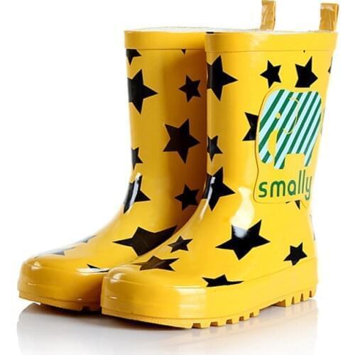 Children Rain Boots Baby Cute Neutral Cartoon Soft Fashion Boys Girls RainBoots Antiskid Waterproof Non-slip Kids Water Shoes
