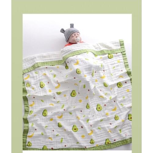 Children Bath Towel Cotton Gauze Super Soft Absorbent Blanket Boy and Girl Towel Blanket No Fade Four Layer and Six Layer Summer