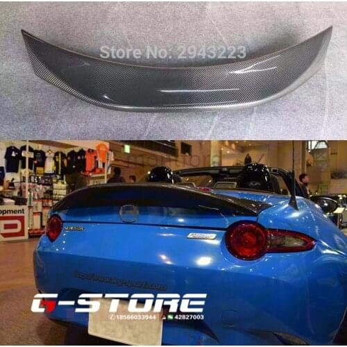 For Mazda MX5 Miata ND RF LMS Style FRP Fiber Glass Unpainted Duckbill Spoiler Trunk Wing Lip Racing Accessories Tuning Trim