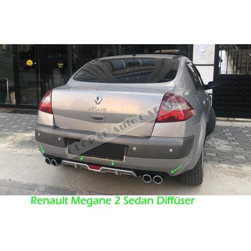 For Renault Megane 2 Sedan 2002 2003 2004 2005 2006 2007 2008 Diffuser Rear Bumper Extension Attachment Car Auto Universal Sport