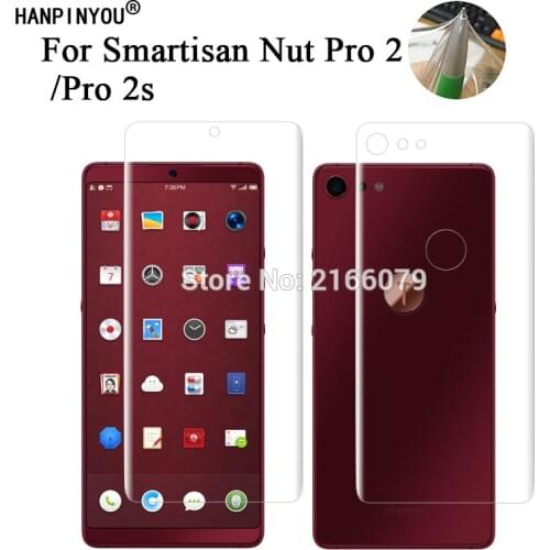 For Smartisan Nut Pro 2 / Pro 2s Soft TPU Front Back Full Cover Screen Protector Transparent Protective Film + Clean Tools