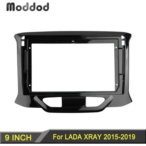 Double 2 Din Fascia Fit for LADA XRAY 2015-2019 Car Radio Frame 9 Inch Stereo Panel Audio Dash Installation Trim kit Frame