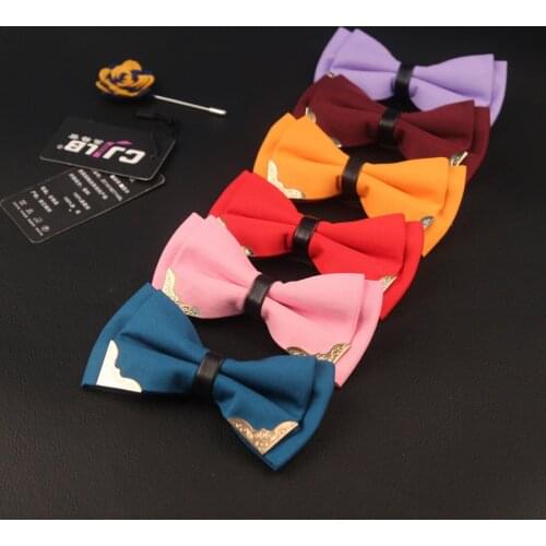 Korean fashion designer high quality mens bow tie business wedding bowtie women patchwork black red white 10pcs/lot