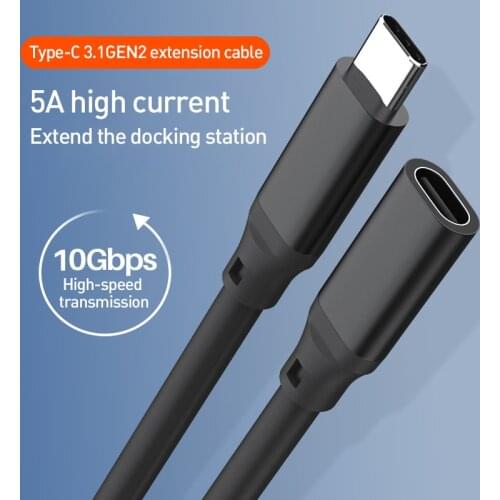 HD 4K 60Hz PD 5A USB 3.1 Type-C Extension Cable 100W USB-C Gen 2 10Gbps Extender Cord For Macbook Nintendo Switch SAMSUNG Laptop