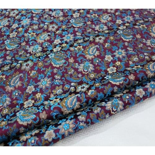 HLQON Imported Metallic Jacquard Brocade Fabric,3D jacquard yarn dyed fabric for women Coat Dress bags upholstery DIY BY meter