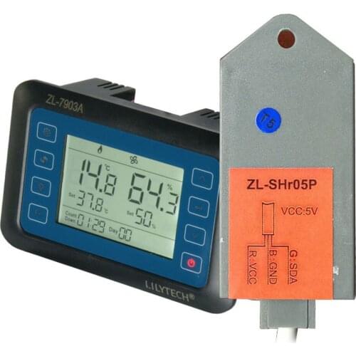 100~240V LCD Display Intelligent Temperature Humidity Controller Multifunction Intelligent Incubator Temperature Humidity