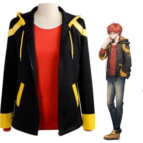 Games Mystic Messenger 707 Cosplay Costumes Jacket Coat Shirt EXTREME Saeyoung/Luciel Choi 7 Hoodies Sweatshirts For Mens Boys