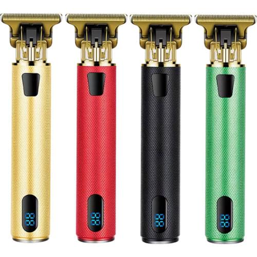 Coeded cordless professional hair trimmer LCD display hair clipper men barber fade powerful motor electric hair cutting miachine