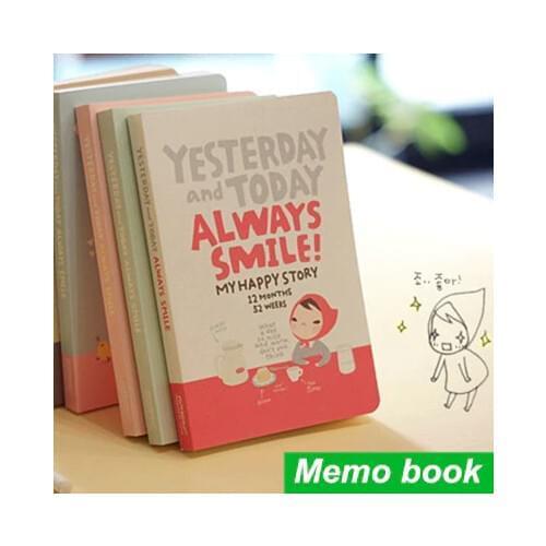 Cute Notebook Red hat girl Agenda week plan Diary Day planner journal record stationery office School supplies 6451