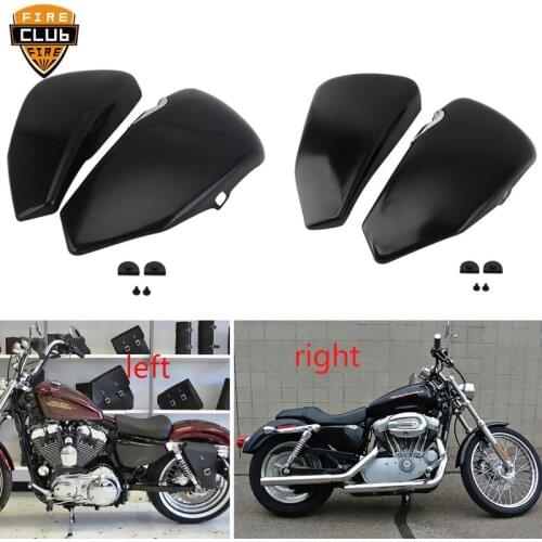Motorcycle Black Left Right Side Battery Fairing Cover For Harley Sportster XL48 XL883 XL1200 1200 48 883 2004-2013 2014-up