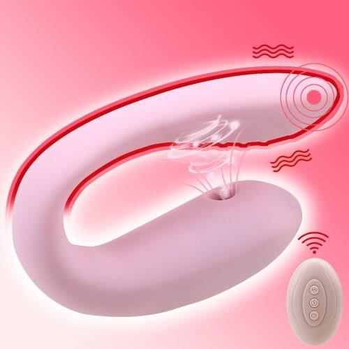 Couple Share Sex Toys for Couple G-spot Vibrator U Shape Bendable Sucking Vibrator Clitoris Vagina Stimulator Vibrator
