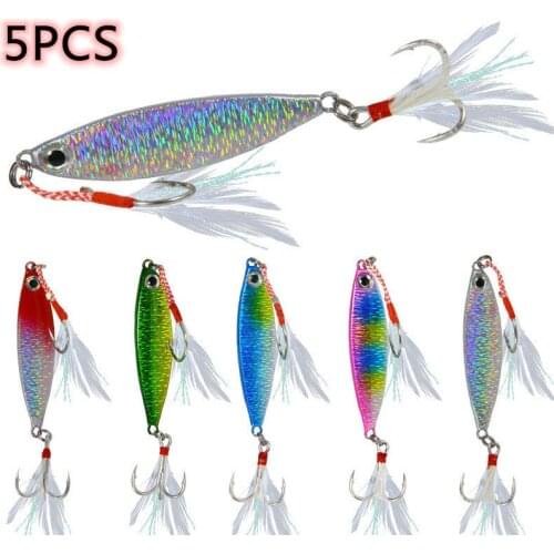 5PCS Fishing Lure VIB 7-30g Hard bait Bass Fishing Jigs Holographic Trolling Saltwater Lures Isca Artificial Fish Tackle Pike