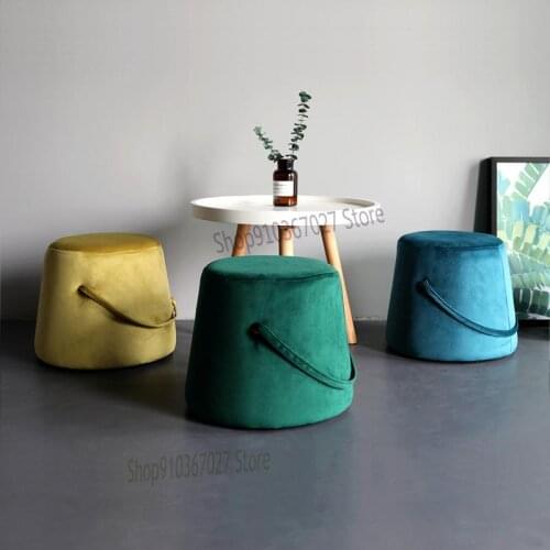 Simple Nordic Stool Designer Creative Personality Sofa Stool Fabric Footstool Makeup Stool Shoe Pier