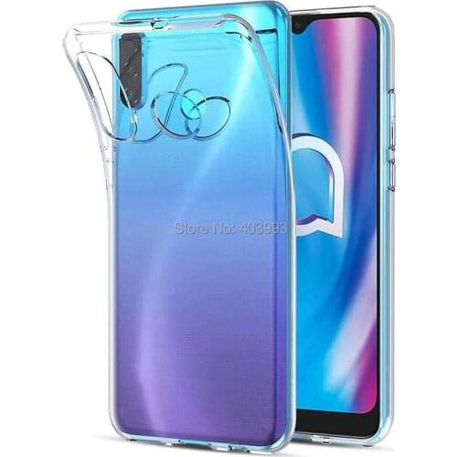 For Alcatel 1S 2020 5028Y Clear Case Transparent Crystal TPU Soft Cover Case for Alcatel 1SE 5030F 2020 Back Phone Cover Case
