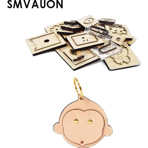 SMVAUON Wood Die Cutting Diy Little Monkey Keychain Pendant Mold Template For Die Cutting Machine