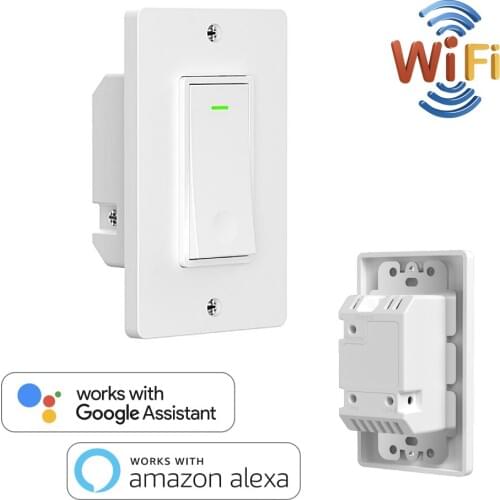 Smart WiFi US EU Switch Wall Smart Home Automation Wireless Remote Control for Light No Hub Required Work with Alexa Google Home