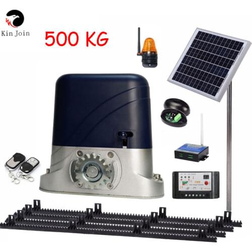 High quality KINGJOIN 500kg load automatic solar door controller with rack and pinion operating motor with 4m nylon rack sliding