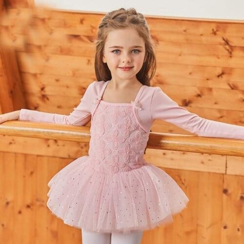 High Quality of Cute Girls Dresses Pink Black Cotton Princess Dress Kids Child Fluffy Gymnastics Ballet Tutu Dress