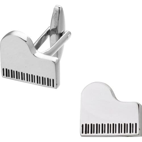 High quality mens wedding Cufflinks The piano musician Silvery Cufflinks 5 pairs of packaging for sale