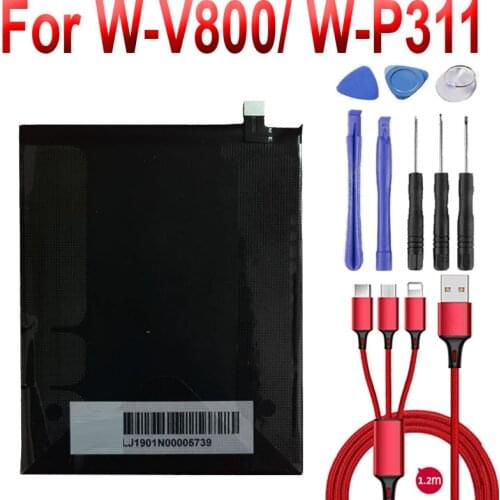 W-V800 Battery for Wiko View 3 Lite W-V800 Mobile Phone BATTERY for Wiko view 3 W-P311 +USB cable