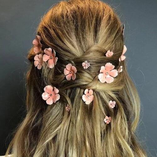Flower Hair Clips for Women Bride Bridesmaid Accessories Bohemian Fashion Jewelry Hairpin Set Hairpin Hair Accessories for Girls