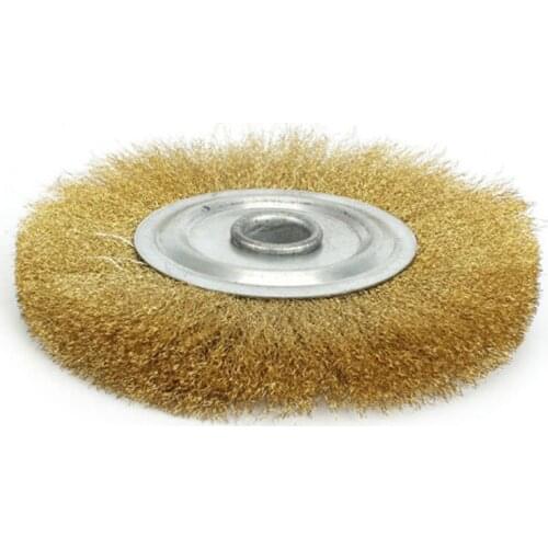 1 Pc 5 Inch Pure Copper Wires Wheel Brass Brushes Bench Grinders Metal Polishing