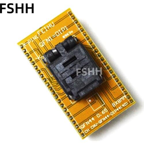 1 pin in the middle WSON44 to DIP44 Programmer Adapter QFN44 MLF44 DFN44 Adapter test socket Pitch=0.65mm Size=8x8mm