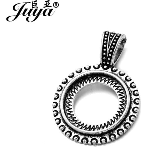 10pcs/lot 20mm 25mm Pendant Cabochon Base Bezel Setting For Charms Necklace Keychain DIY Jewelry Making Crafts Accessories